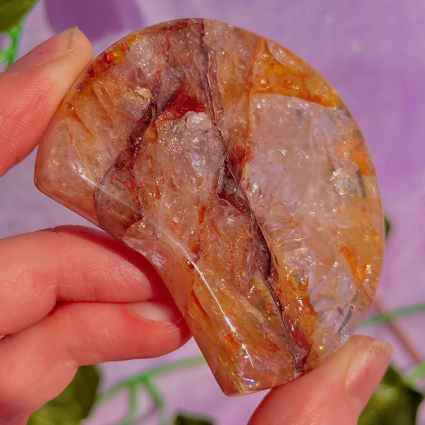 fire quartz moon bowl carving