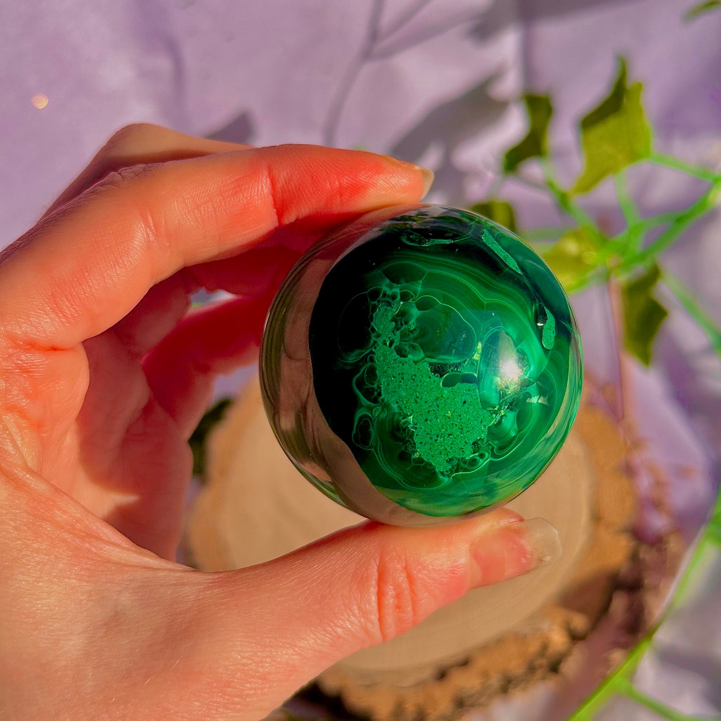 malachite sphere ~ 228g