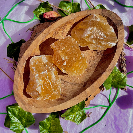 honey calcite raw/rough