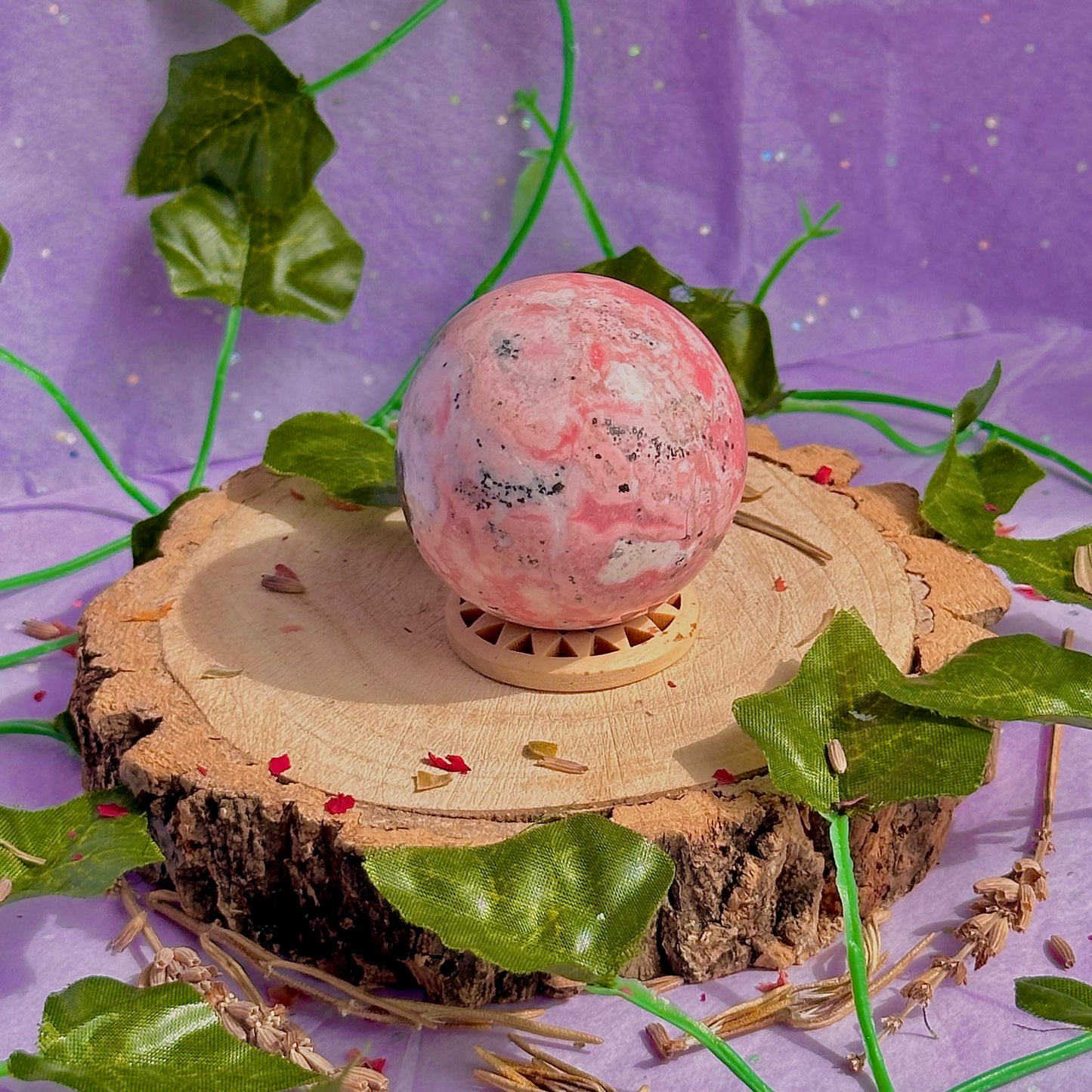 peruvian rhodonite sphere