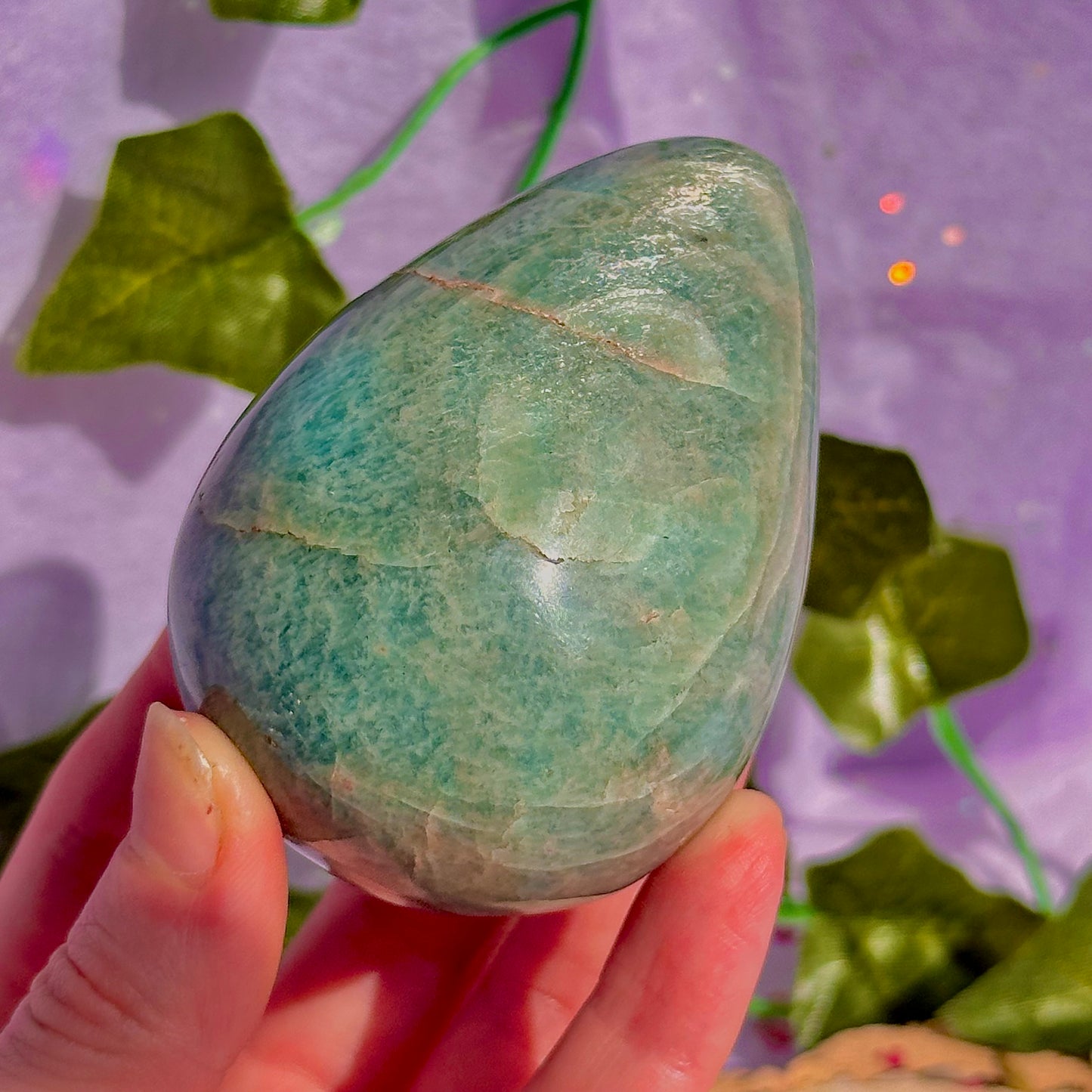 amazonite egg carving