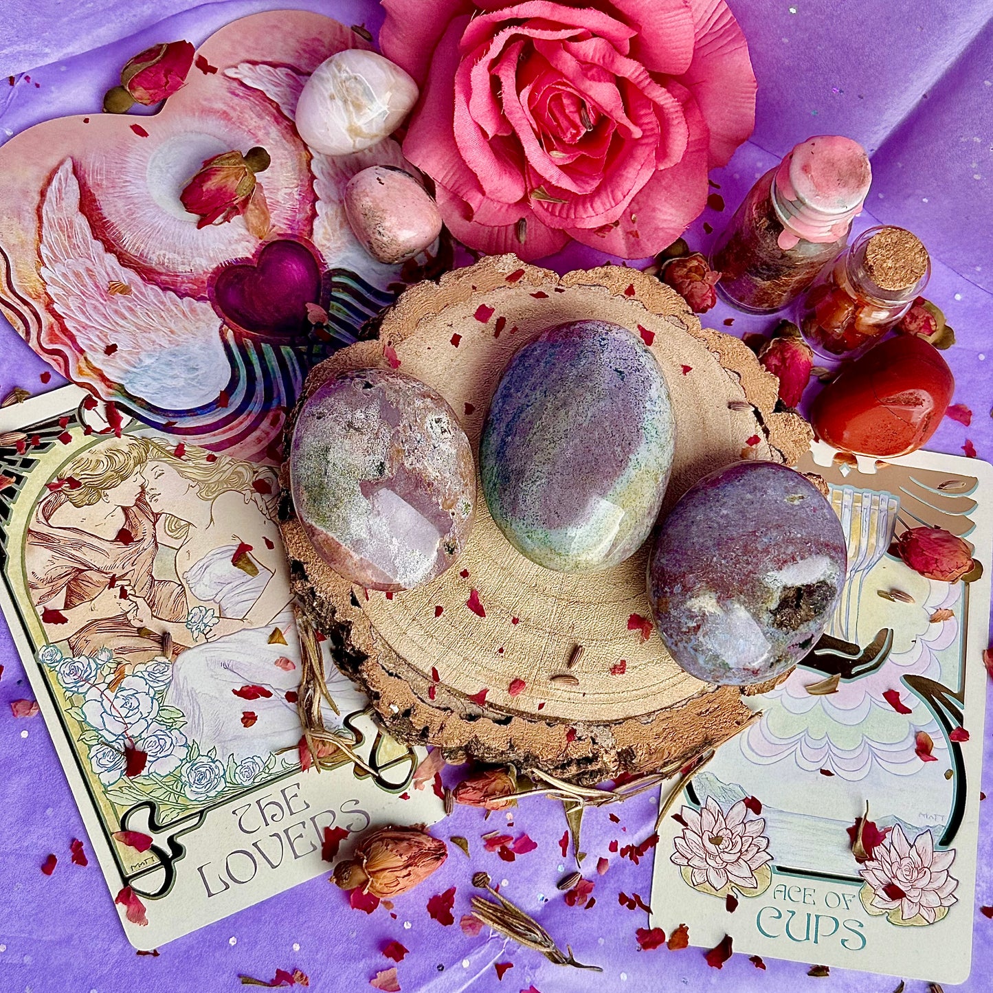 pastel ocean jasper palm stones ~ choose your own