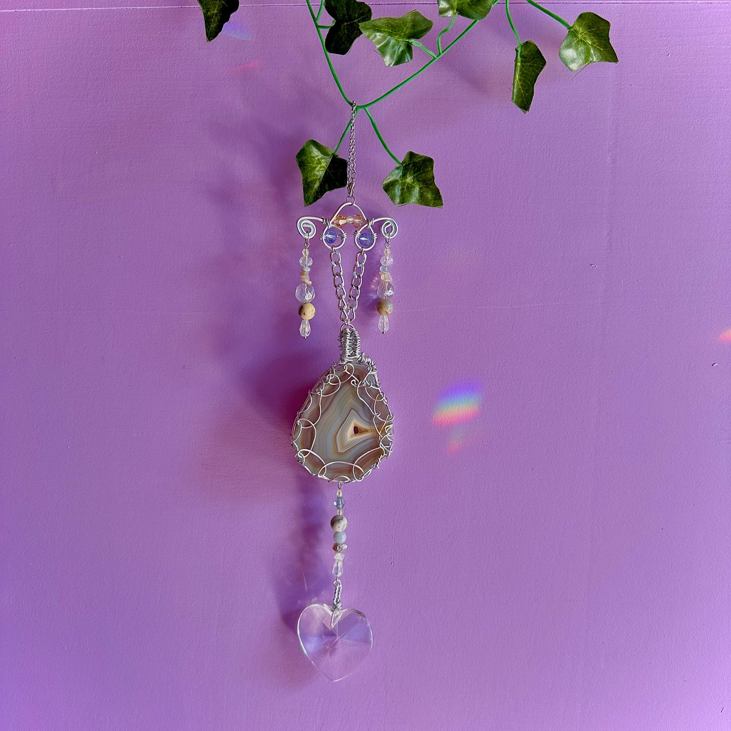 beach sunset suncatcher