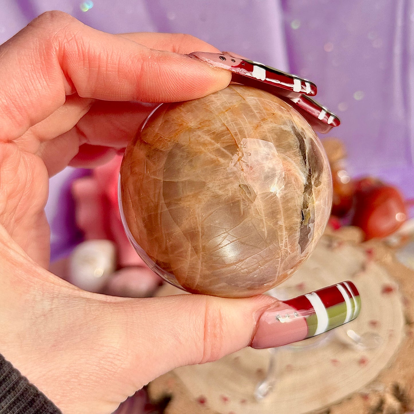 pink moonstone sphere B
