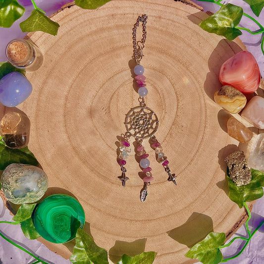 calm dream catcher car charm