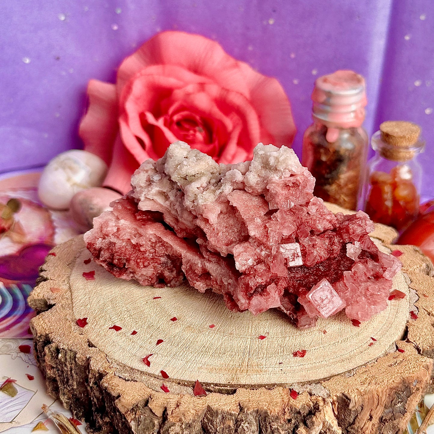 pink halite specimen