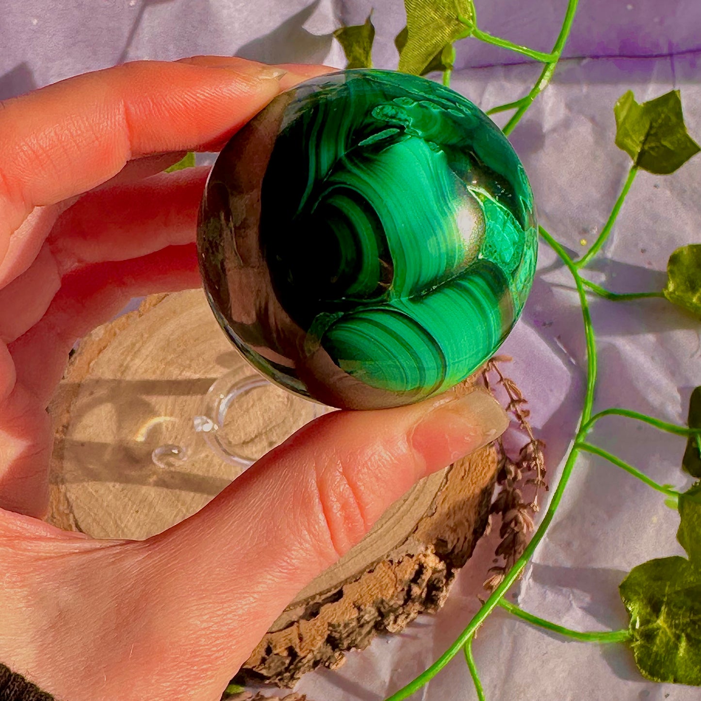malachite sphere ~ 228g