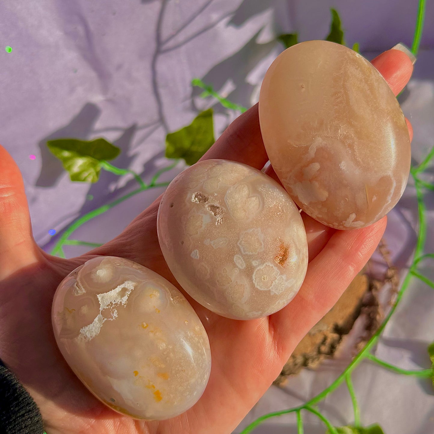 flower agate palm stone ~ intuitively chosen
