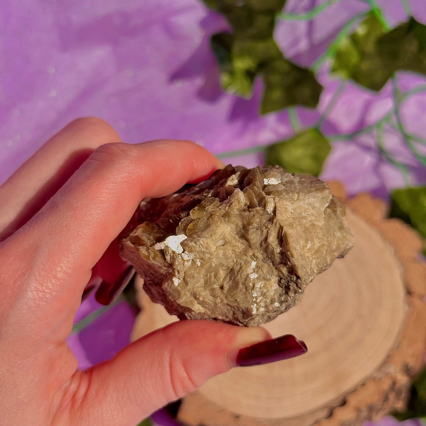 bladed siderite dragon scale cluster specimen