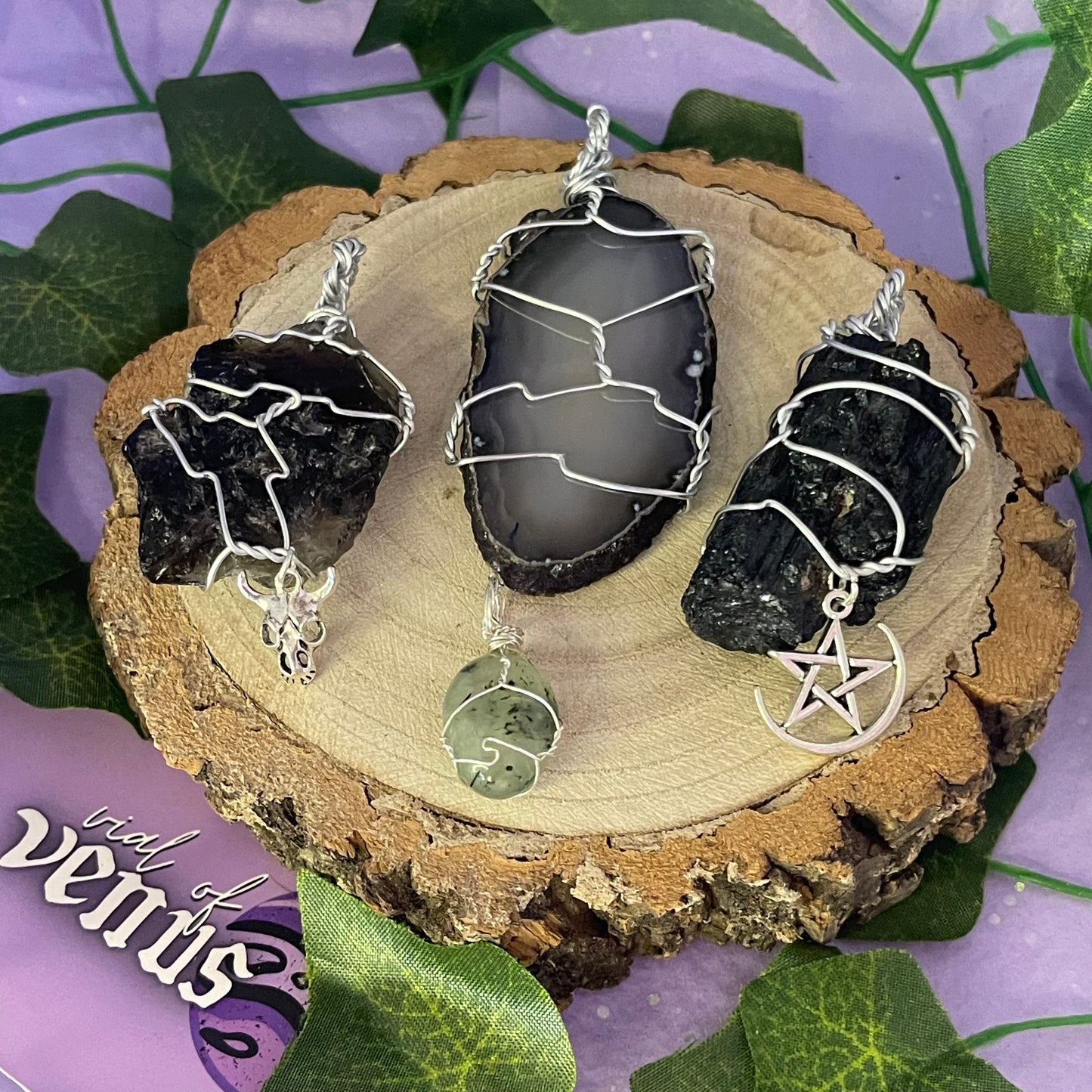 wire wrap pendants halloween