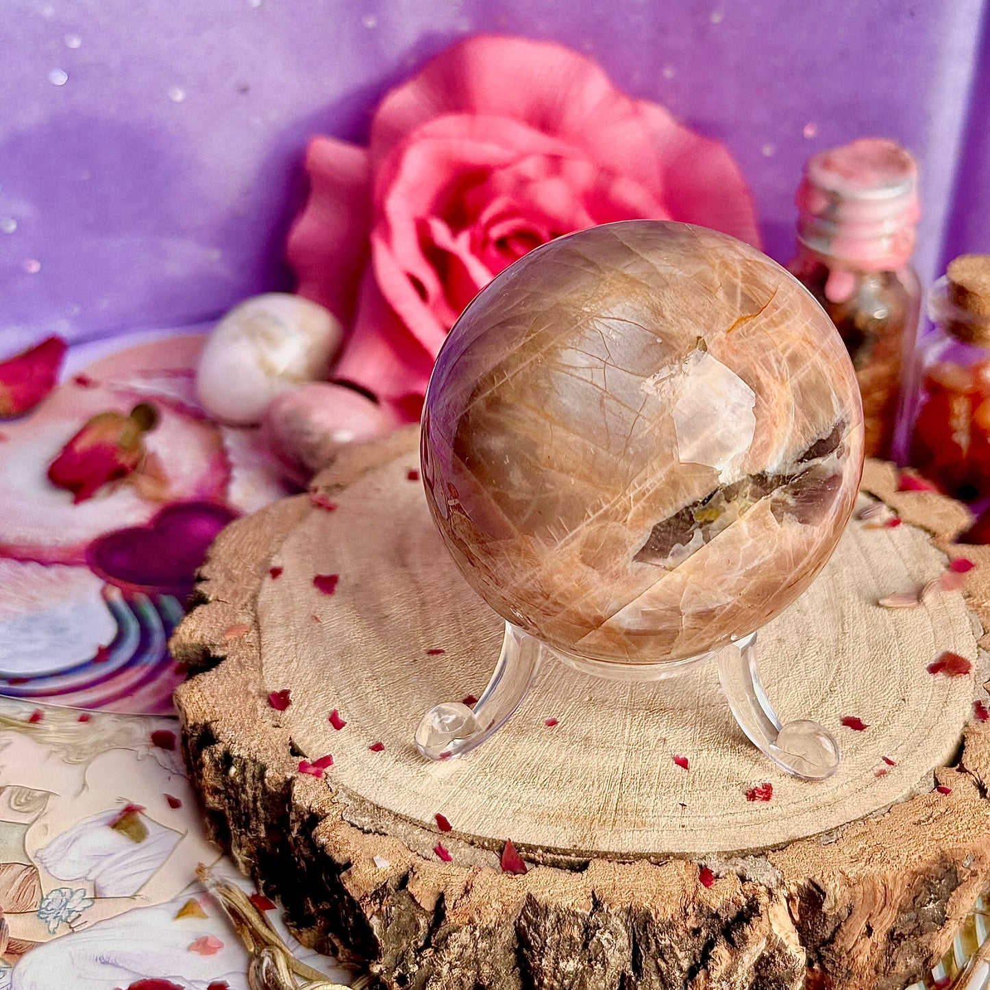 pink moonstone sphere B