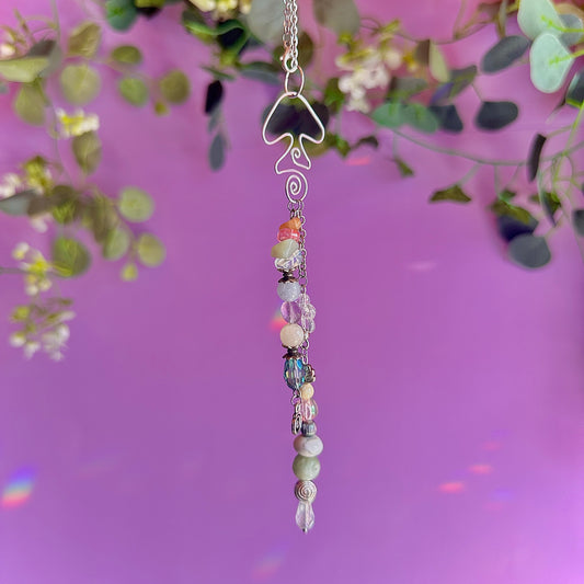 spiral fungi car charm