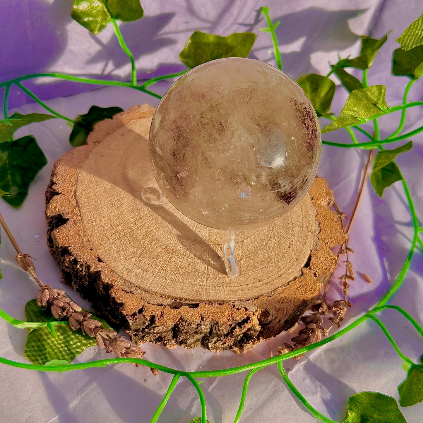 garden quartz sphere ~ 382g