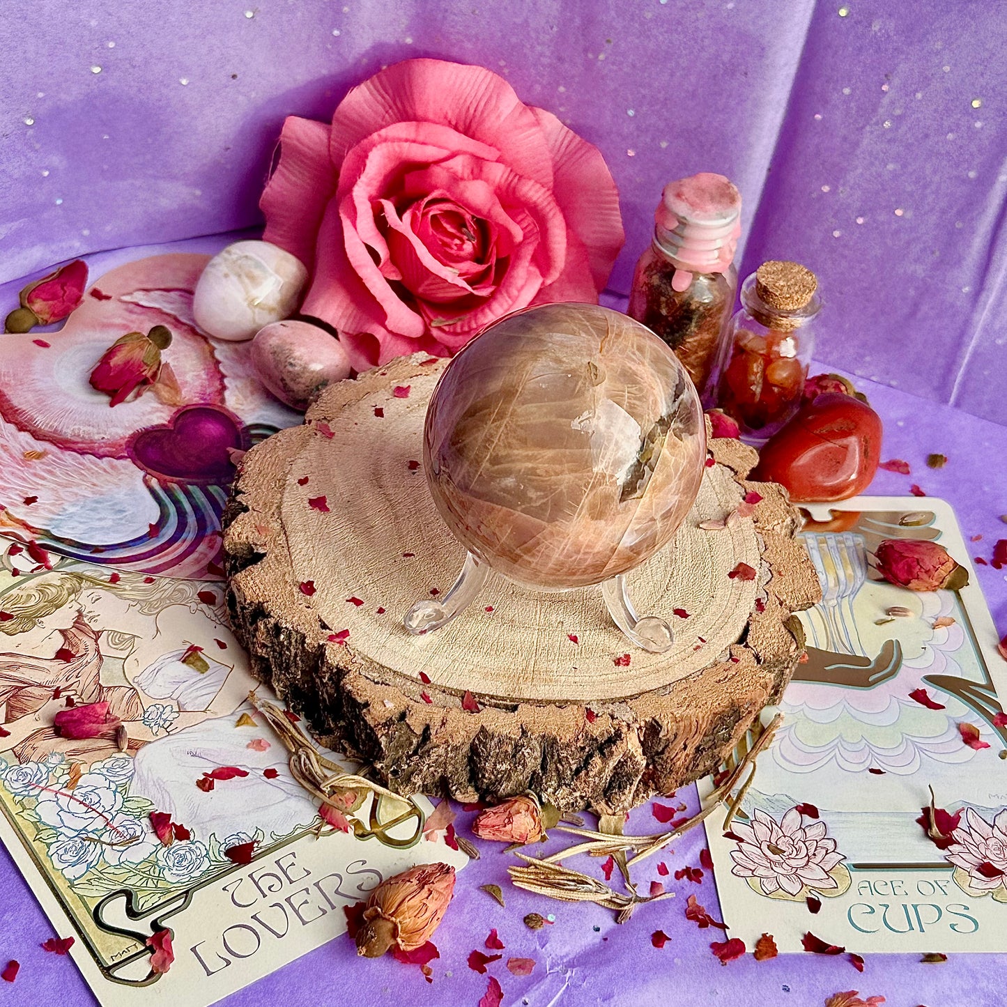 pink moonstone sphere B