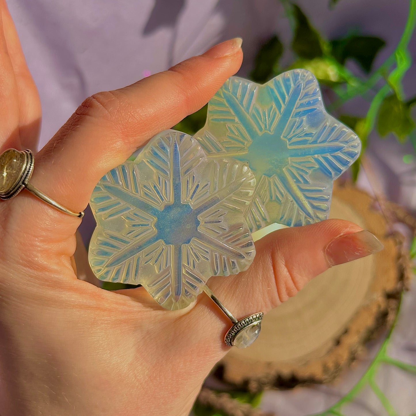 opalite snowman and snowflake carvings ~ choose your own