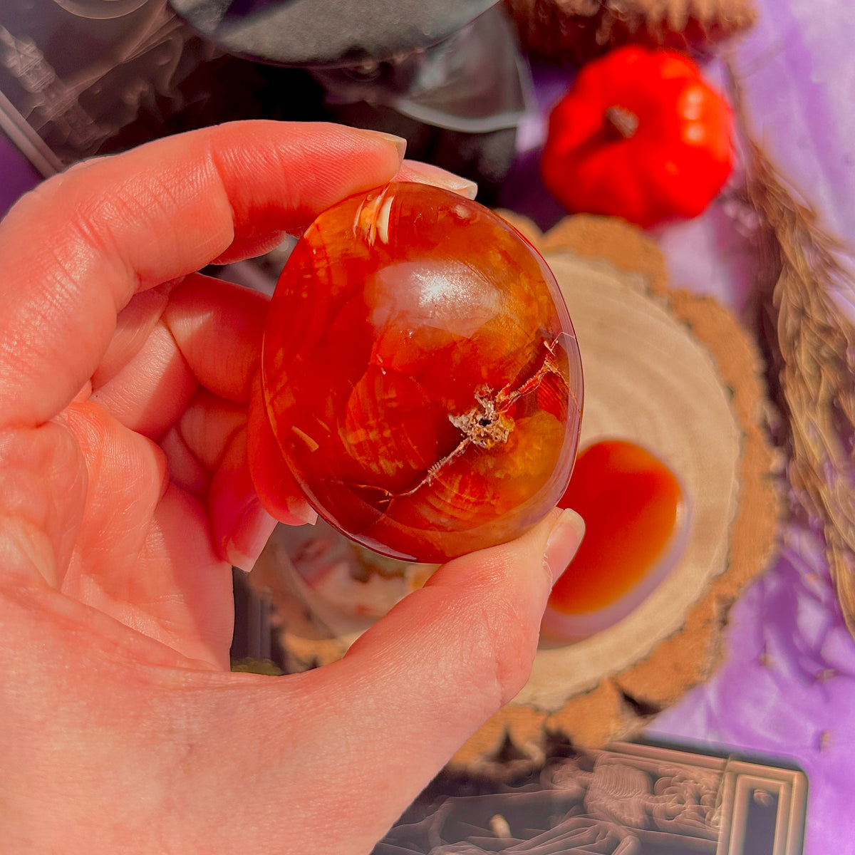 mixed carnelian palm stones ~ choose your own