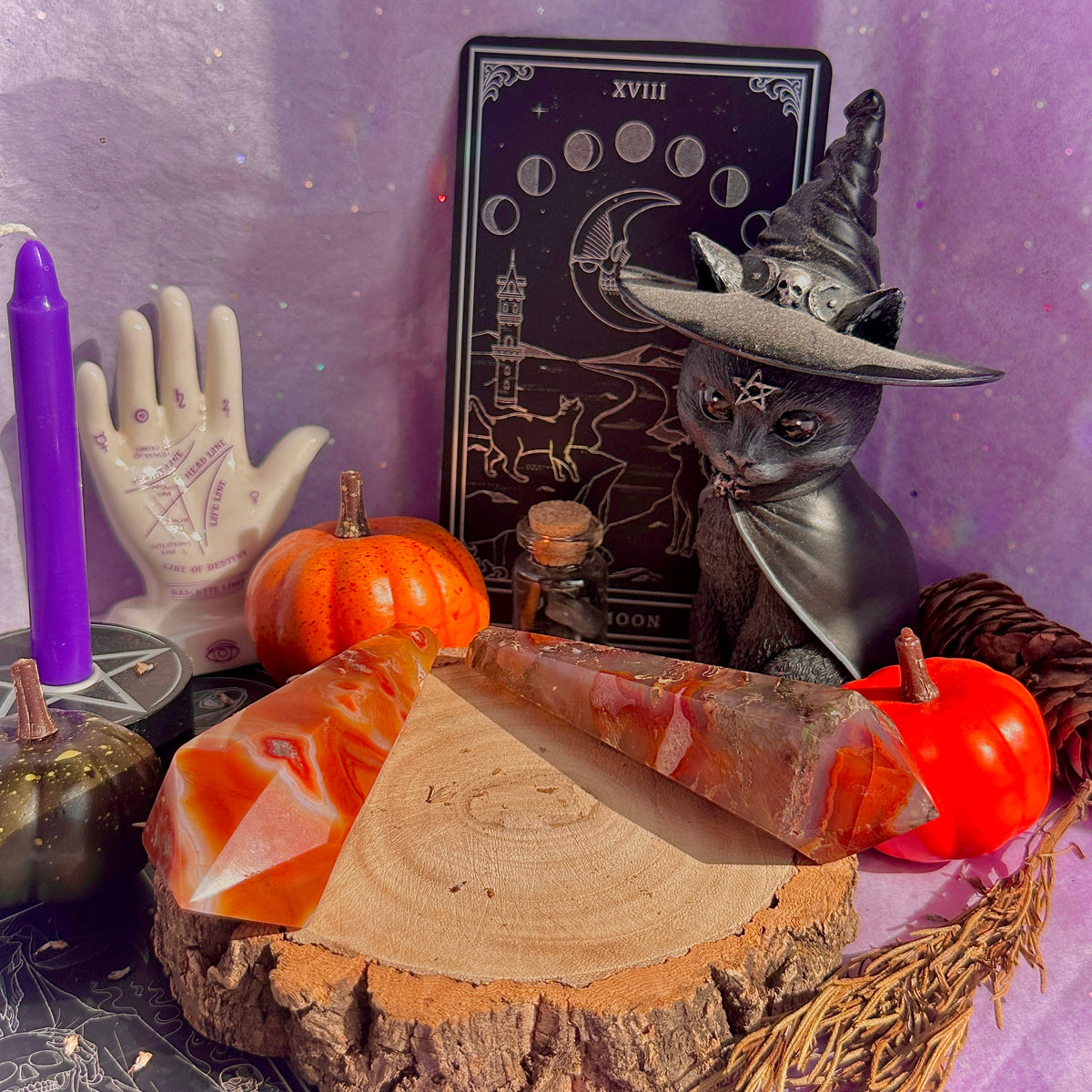carnelian x moss agate generator wands ~ choose your own