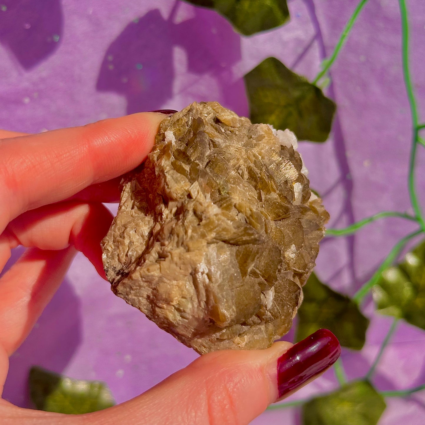 bladed siderite dragon scale cluster specimen