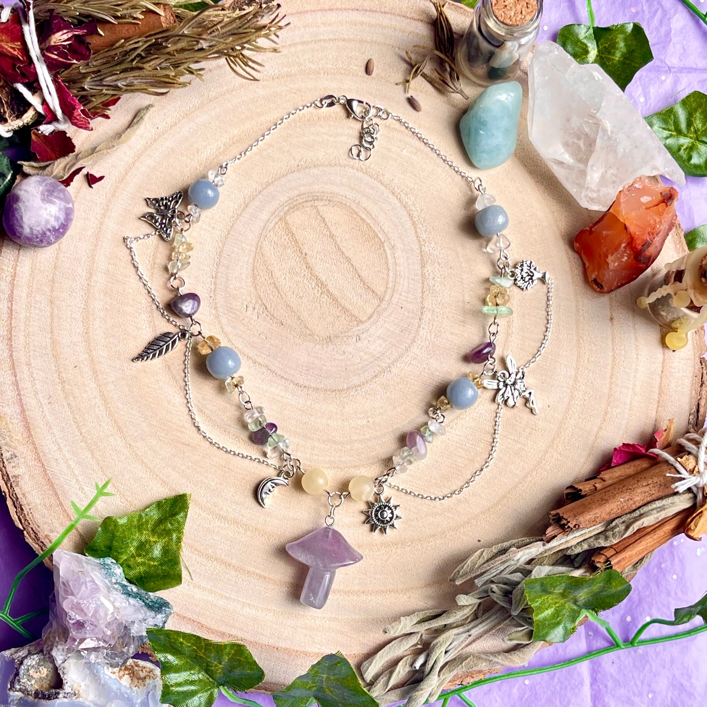 a fairies garden necklace