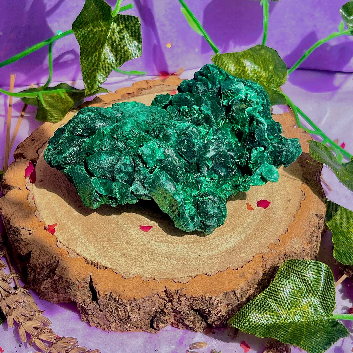 fibrous malachite specimen A (3-4inch)