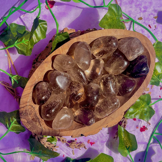 smoky quartz tumble