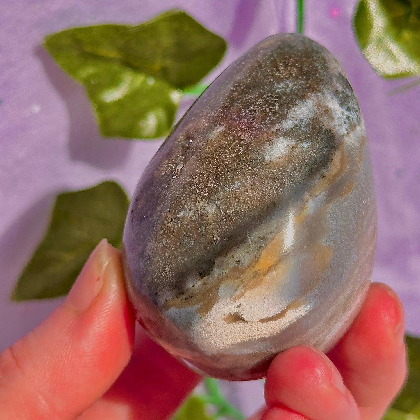 sea jasper egg carving