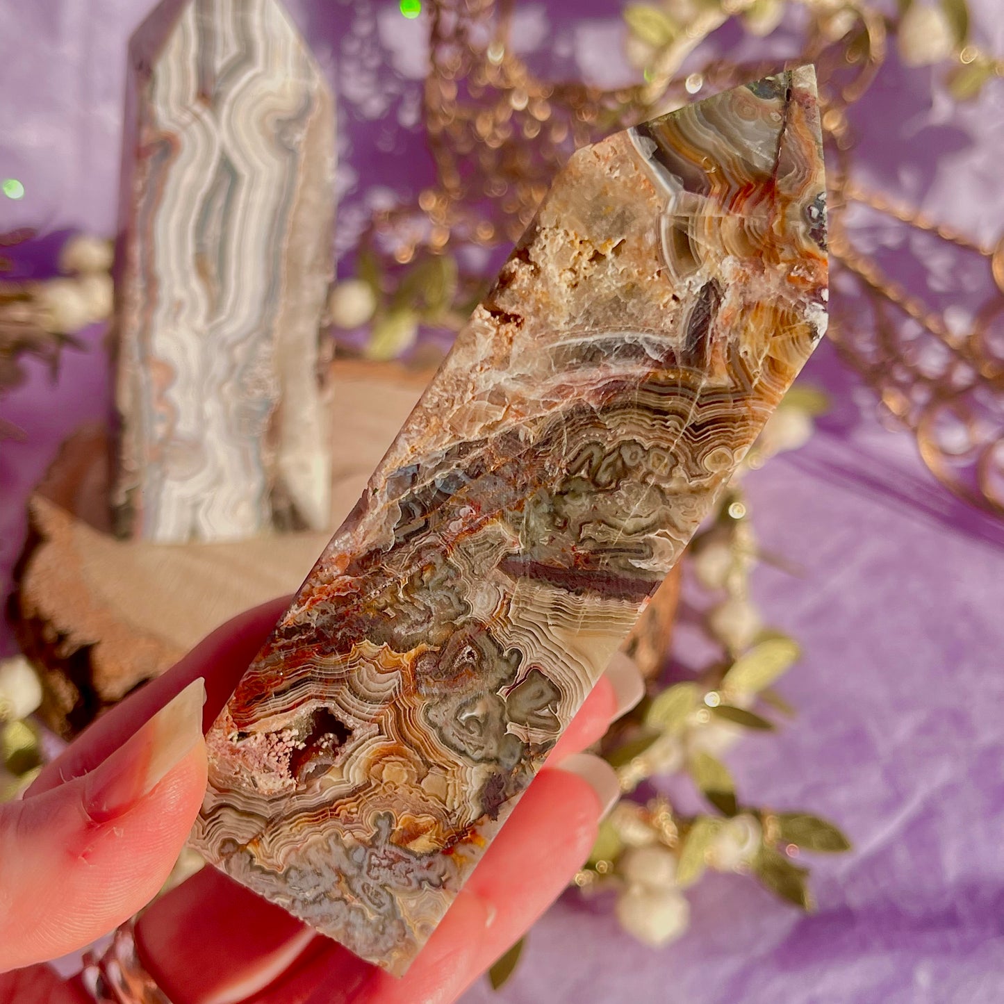 mexican crazy lace agate tower ~ choose your own