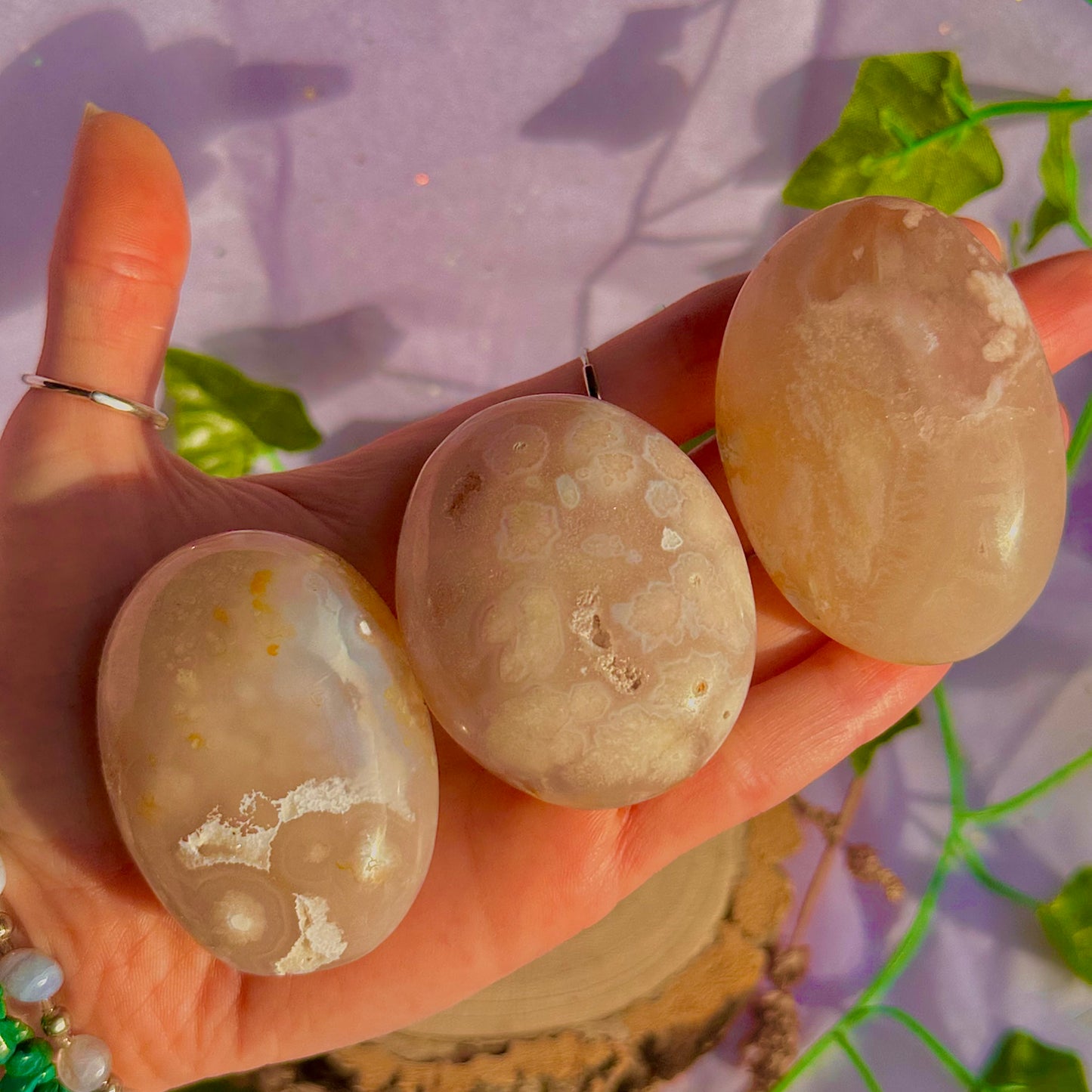 flower agate palm stone ~ intuitively chosen