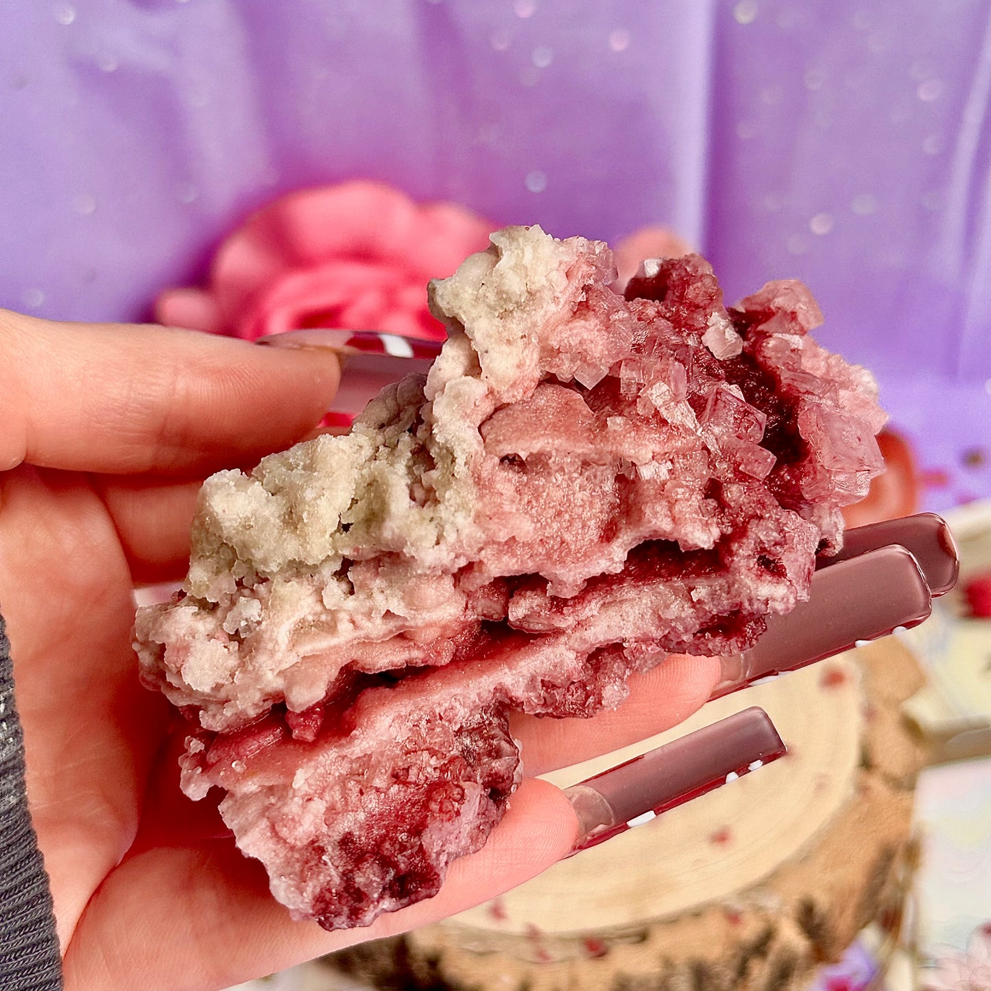 pink halite specimen