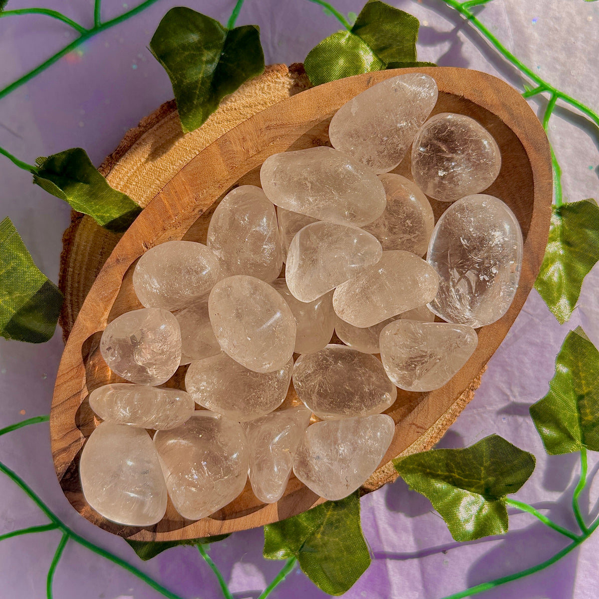 clear quartz tumbles ~ preloved