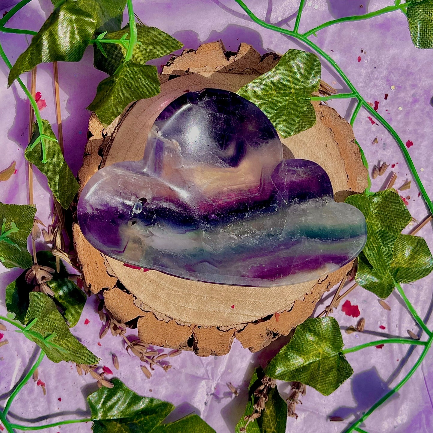 rainbow fluorite cloud bowl B