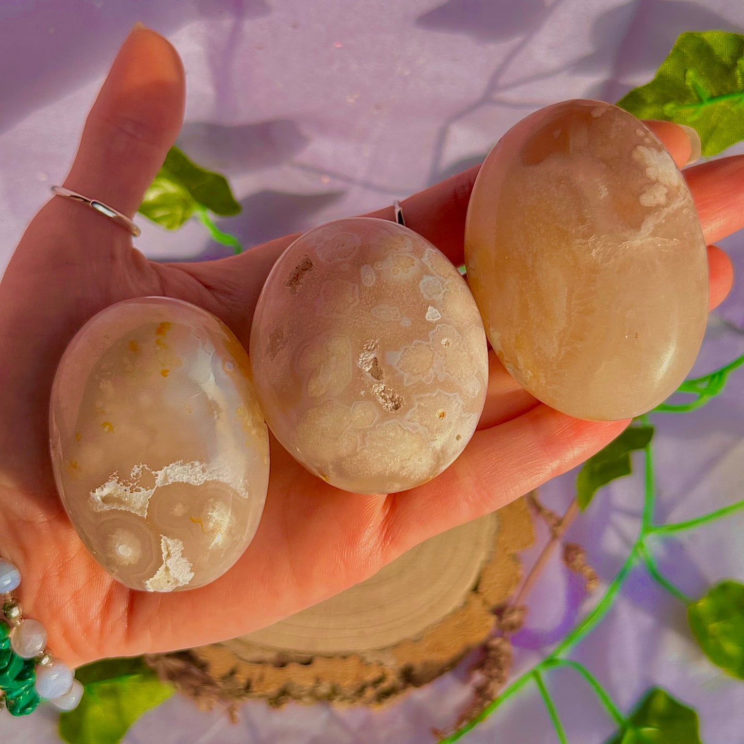 flower agate palm stone ~ intuitively chosen
