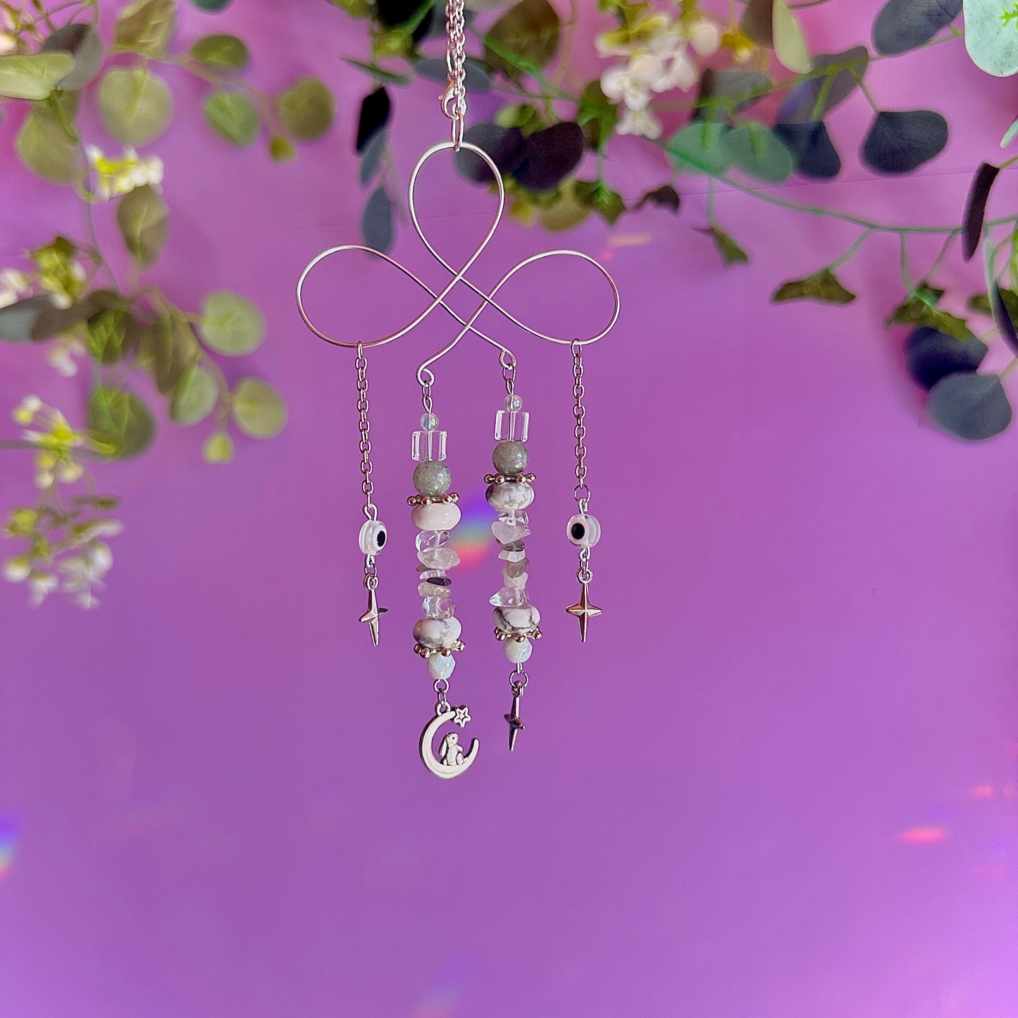 stars crossed car charm