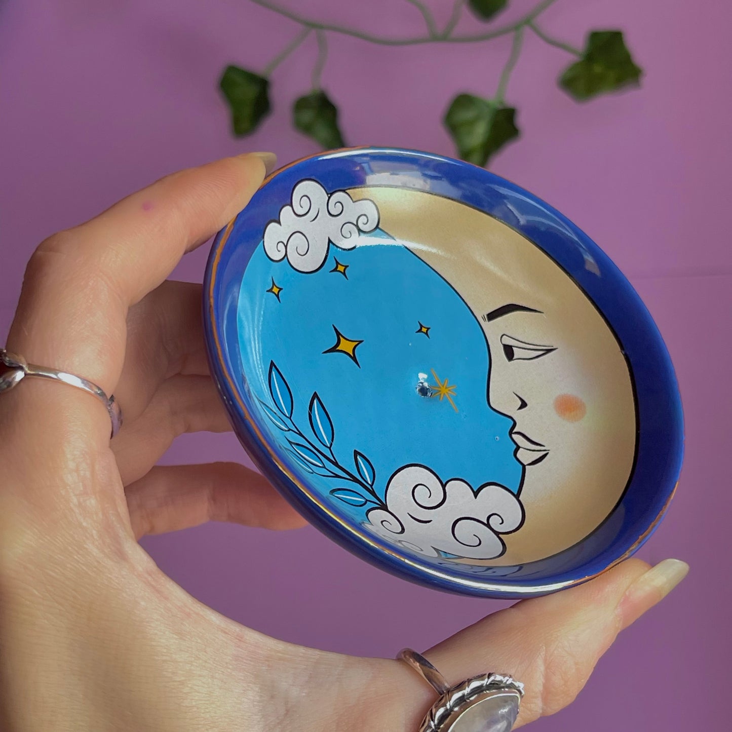 the moon celestial incense holder