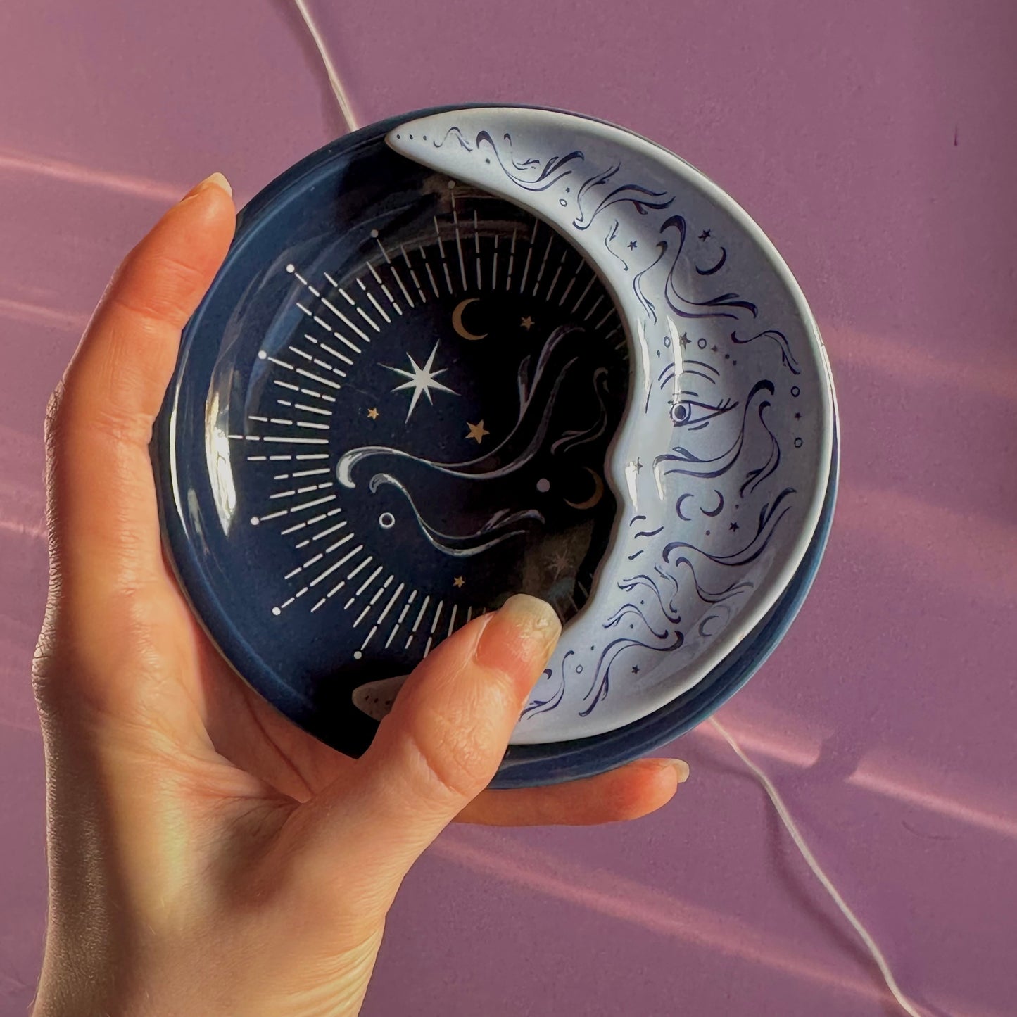 blue moon stacking trinket dish