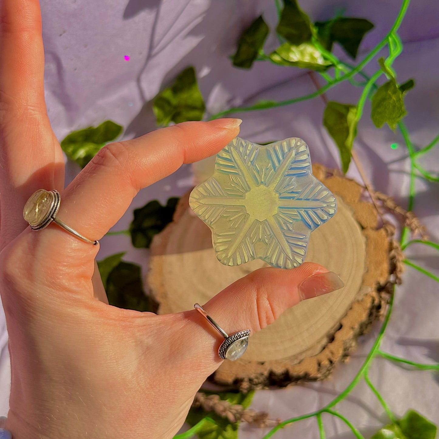 opalite snowman and snowflake carvings ~ choose your own