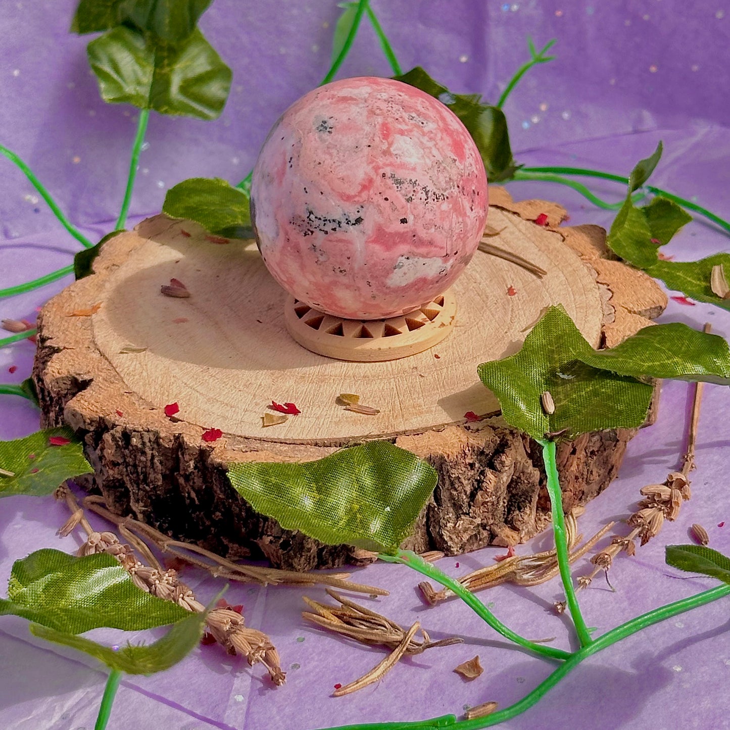 peruvian rhodonite sphere