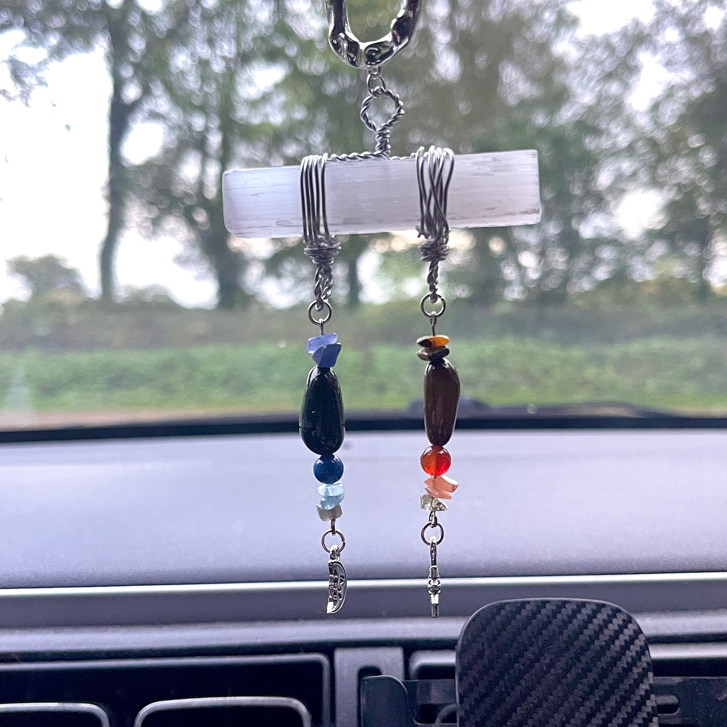 day to night car charm