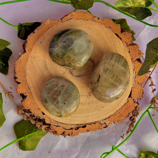 labradorite palm stone ~ intuitively chosen