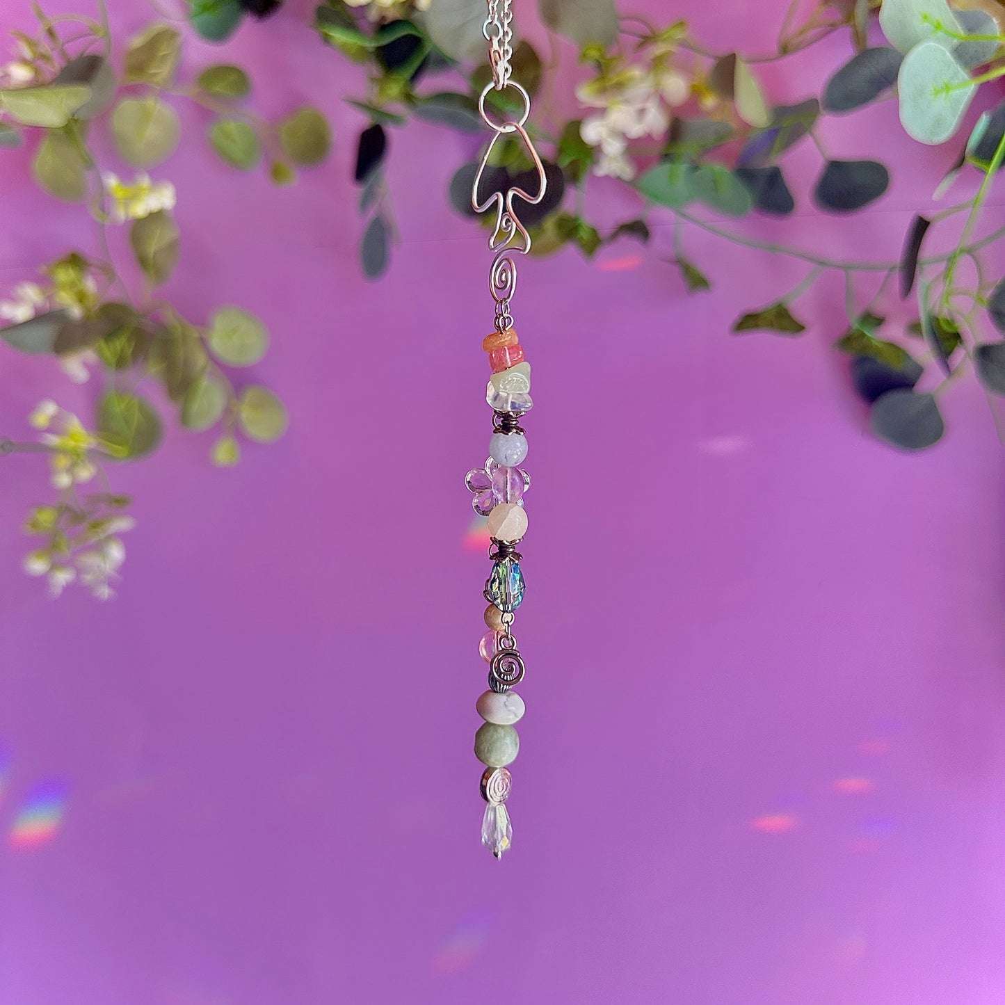 spiral fungi car charm