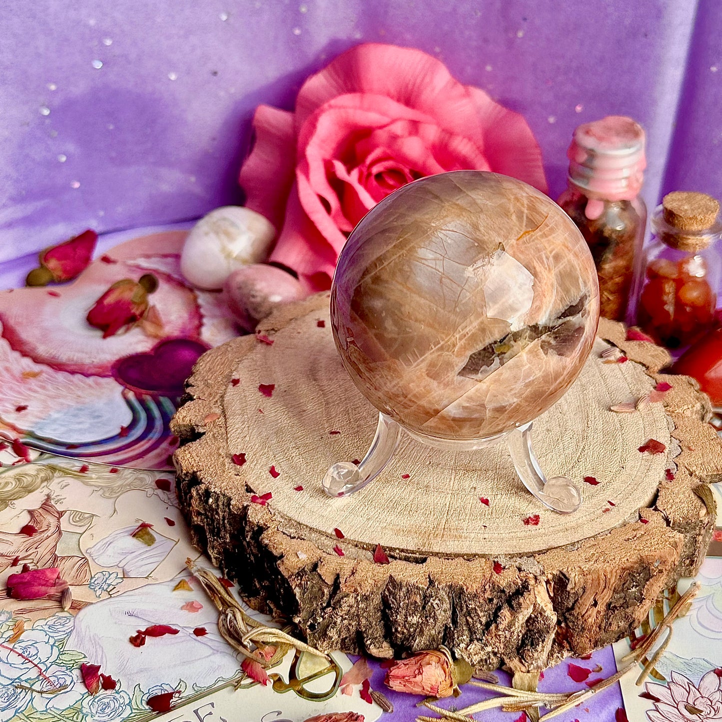 pink moonstone sphere B