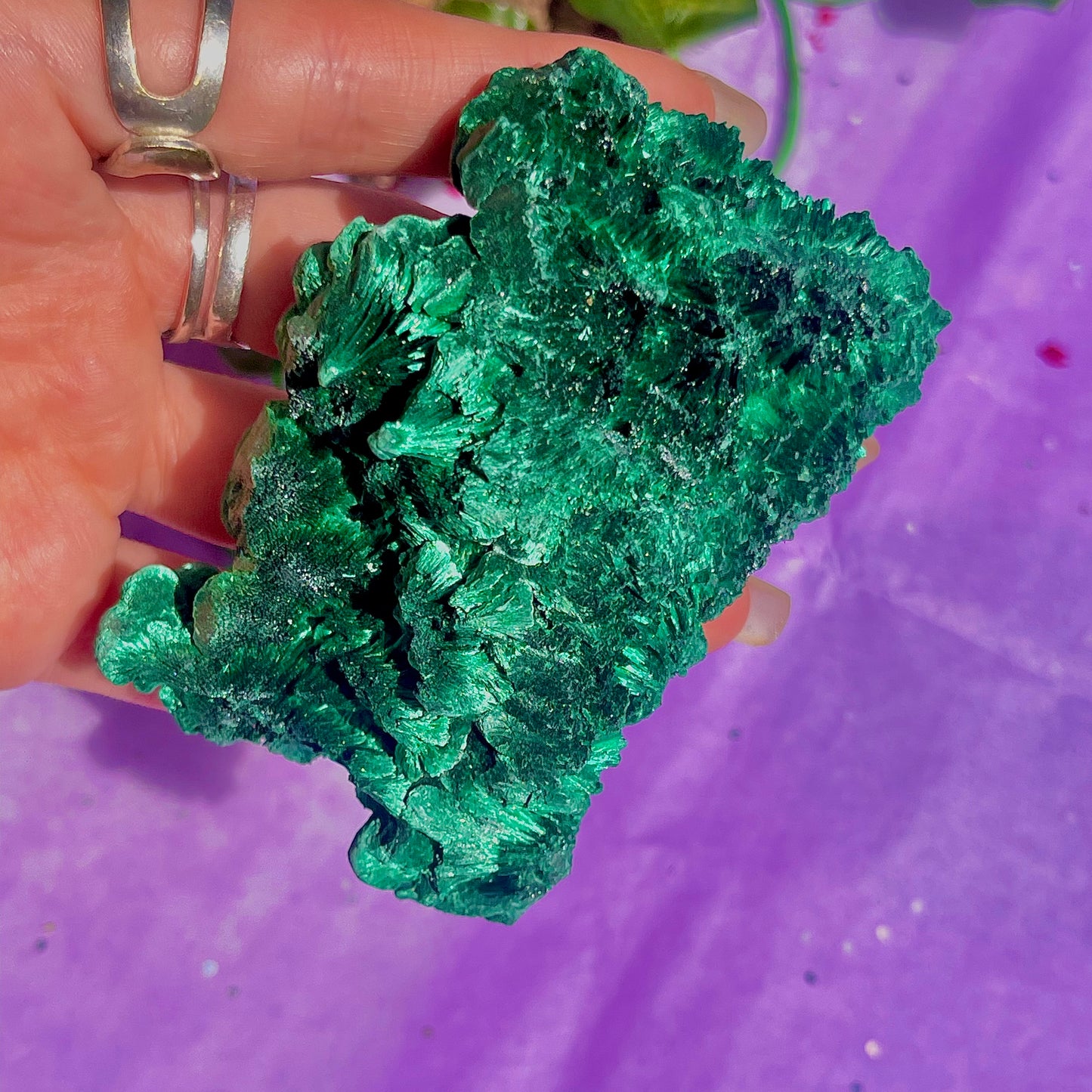 fibrous malachite specimen B (3-4inch)