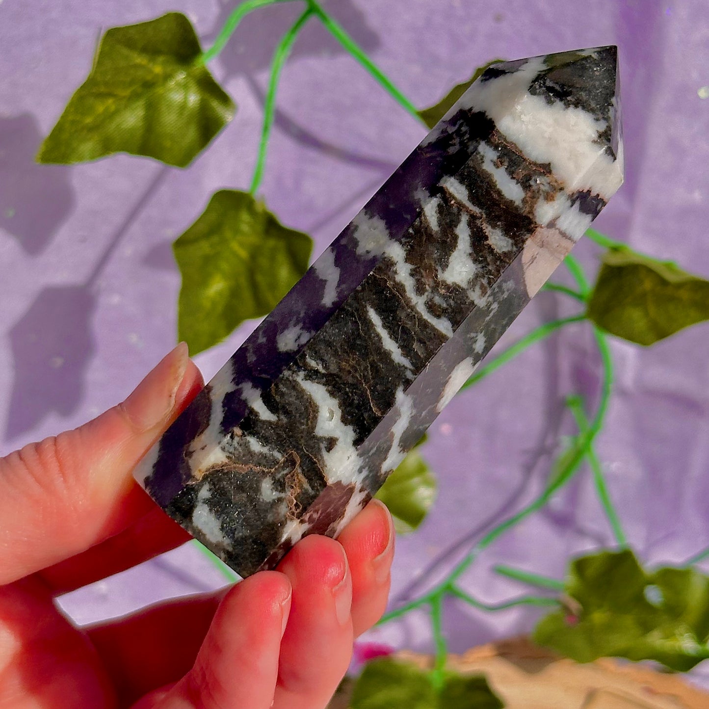 black towers ~ zebra jasper & black flower agate ~ choose your own