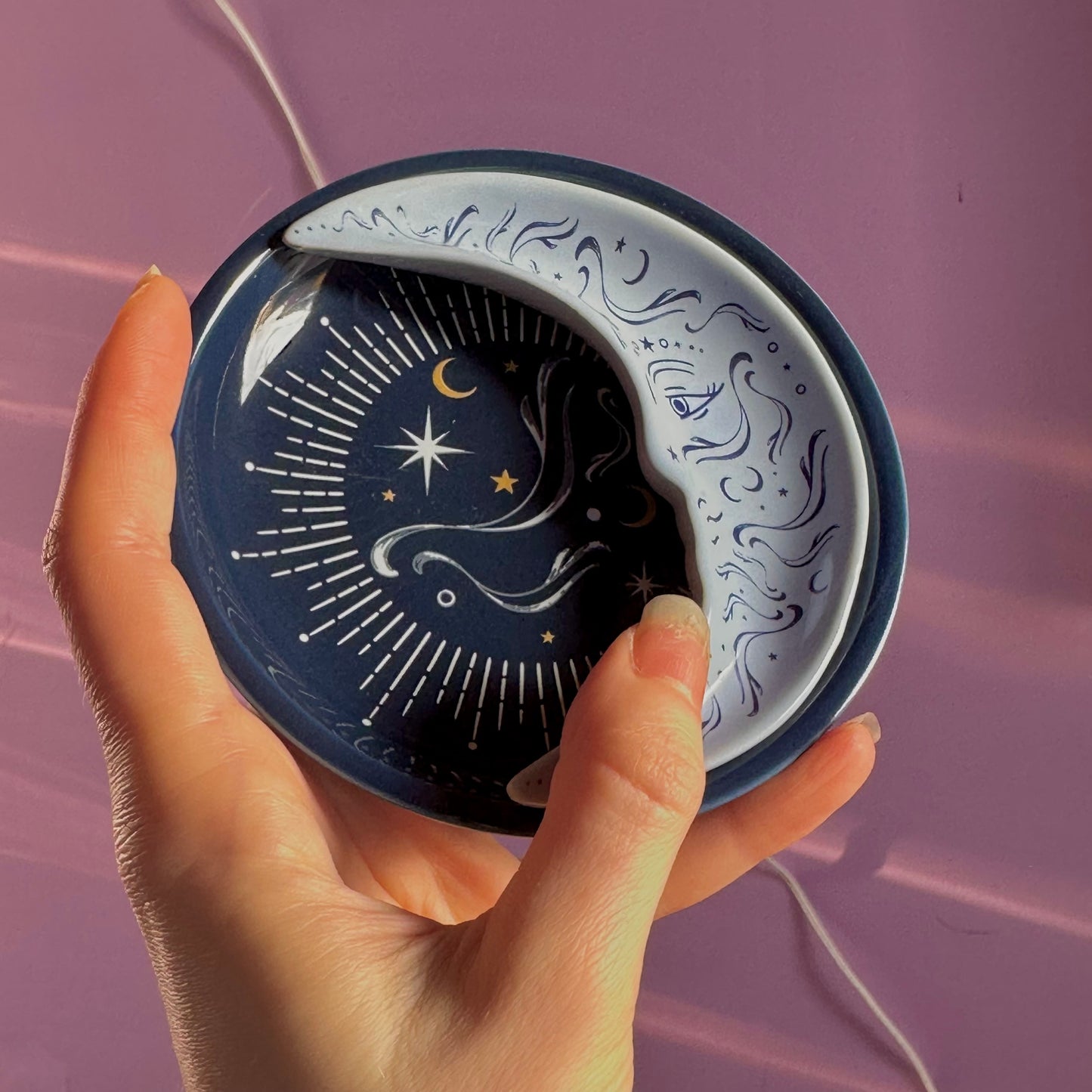 blue moon stacking trinket dish