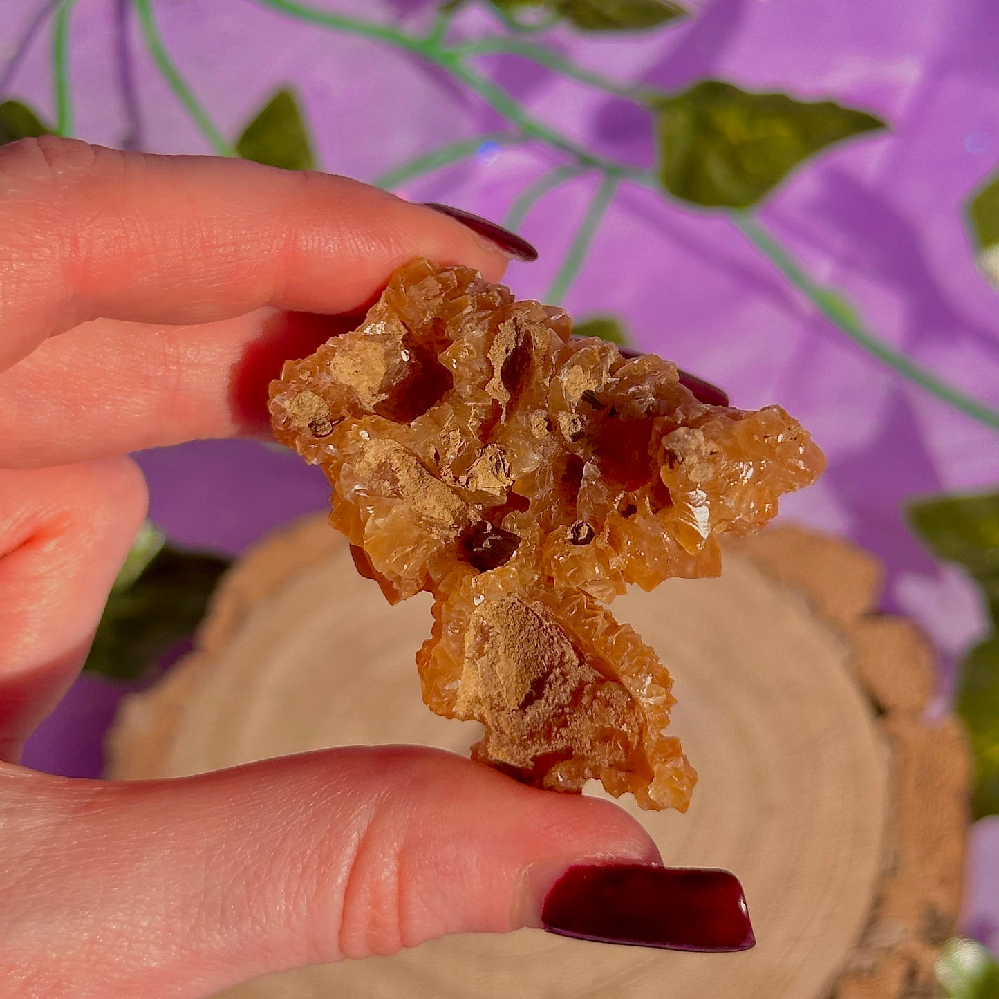 orange calcite specimen cluster A