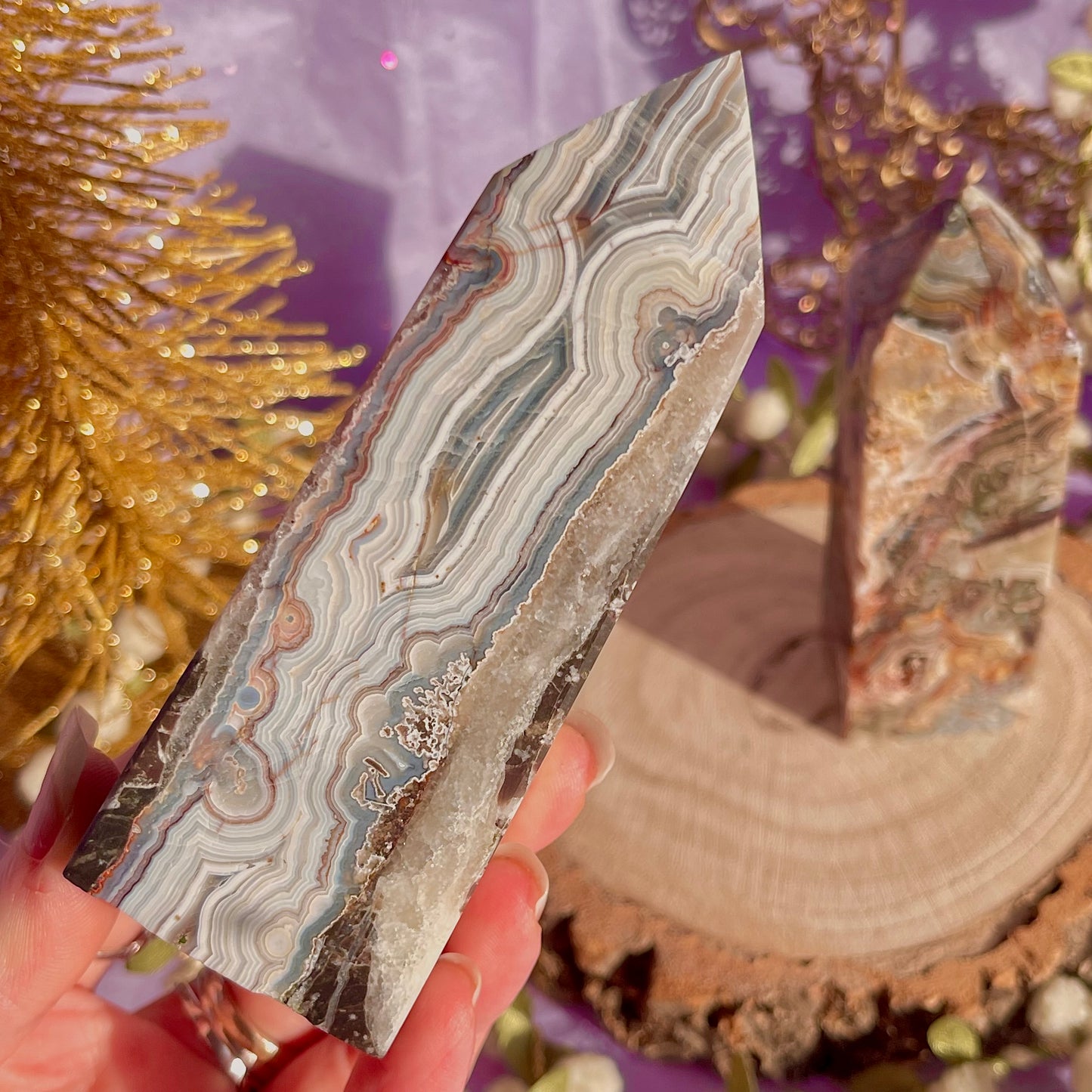 mexican crazy lace agate tower ~ choose your own