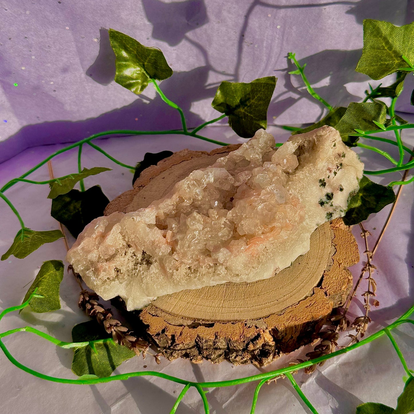 apophyllite with stilbite specimen cluster