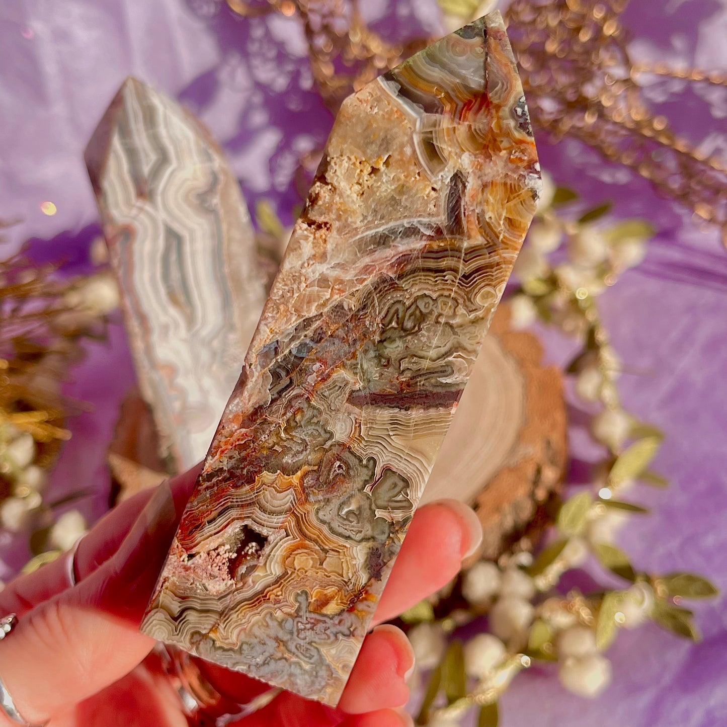 mexican crazy lace agate tower ~ choose your own