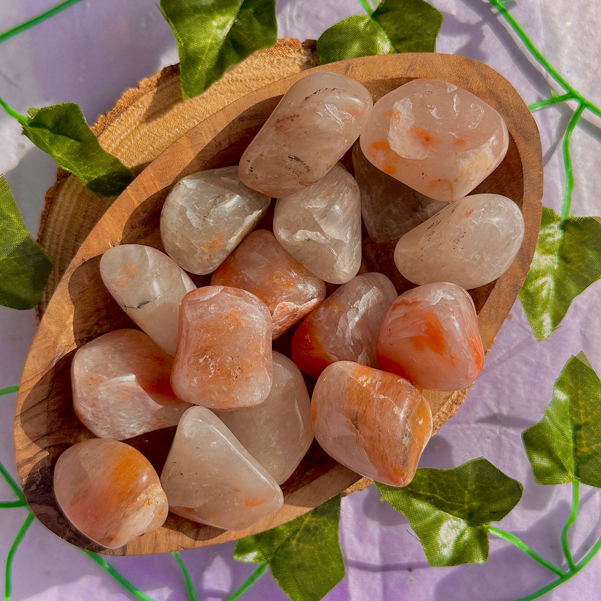 bahia chalcedony (bahia agate / orange chalcedony) tumbles ~ preloved