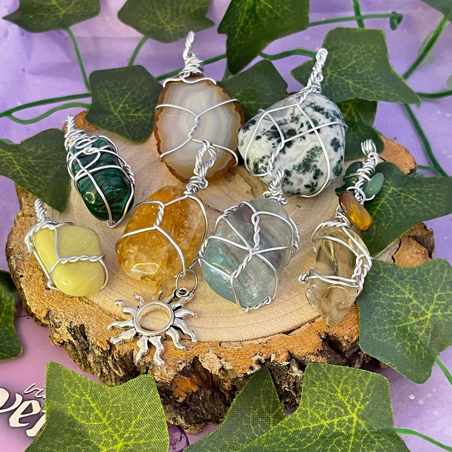dark side of the moon wire wrap pendants